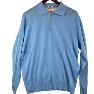 Brioni for Neiman Marcus mens sz Large wool silk sweater.  Holes!